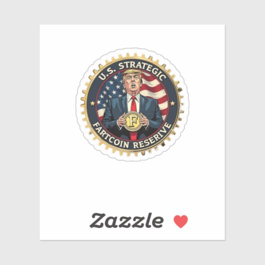 米国の戦略的なFartcoin Reserve暗号トランプおもしろい シール (シート)