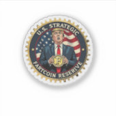 米国の戦略的なFartcoin Reserve暗号トランプおもしろい シール (正面)