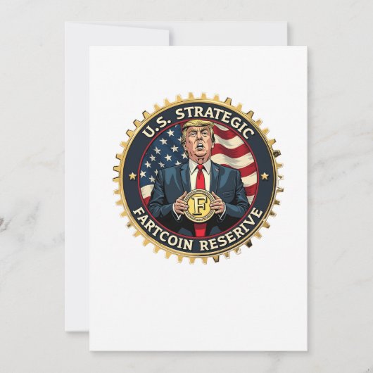 米国の戦略的なFartcoin Reserve暗号トランプおもしろい 案内状 (正面)