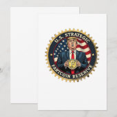 米国の戦略的なFartcoin Reserve暗号トランプおもしろい 案内状 (正面/裏面)