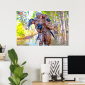 米国の戦闘女性 ポスター (ホームオフィス)