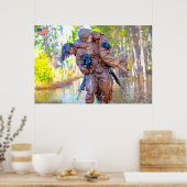 米国の戦闘女性 ポスター (キッチン)