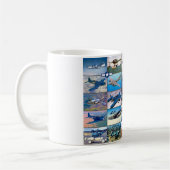 米国の戦闘機 – WORLD WAR 2 "モンタージュ" コーヒーマグカップ (左)