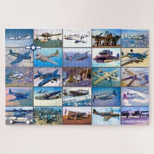 米国の戦闘機 – WORLD WAR 2 "モンタージュ" ジグソーパズル (横)