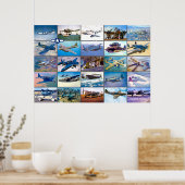 米国の戦闘機 – WORLD WAR 2 "モンタージュ" ポスター (キッチン)