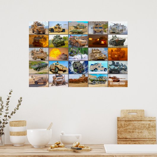 米国の戦闘装甲「モンタージュ」 ポスター (キッチン)