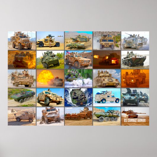 米国の戦闘装甲「モンタージュ」 ポスター (正面)
