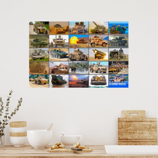 米国の戦闘車両「モンタージュ」 ポスター (キッチン)