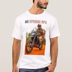米国の戦闘部隊 – 米国の特殊部隊バイク Tシャツ
