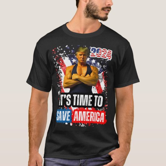 米国の投票2024 Tシャツ (正面)
