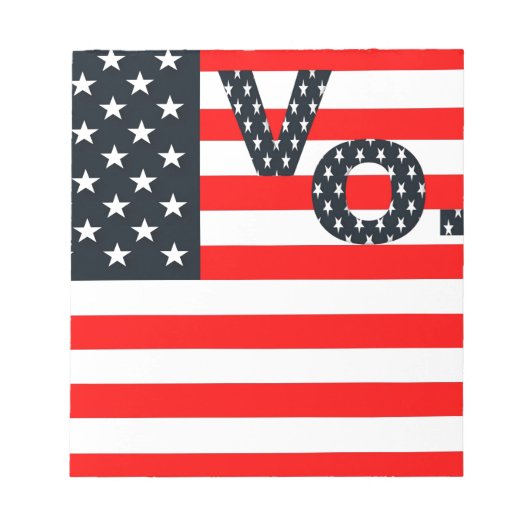 米国の投票 ノートパッド (正面)