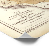 米国の排水地域の地図 ポスター (角)