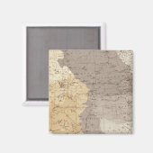 米国の排水地域の地図 マグネット (正面/裏面)