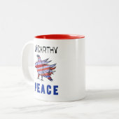 米国の政治の編集されていないヴィンテージ写真オールド美学 ツートーンマグカップ (正面左)