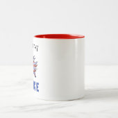 米国の政治の編集されていないヴィンテージ写真オールド美学 ツートーンマグカップ (中央)