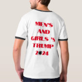 米国の政治シャツデザイン Tシャツ (裏面フル)