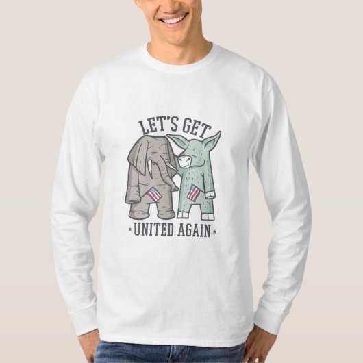 米国の政治 – 再び取り統一された組む Tシャツ (正面)