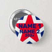 米国の政治/選挙名 缶バッジ (正面&裏面)