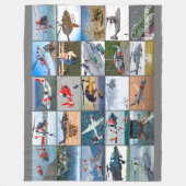 米国の救助航空「モンタージュ」 フリースブランケット (正面)