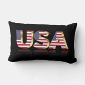 米国の文字の旗 ランバークッション (裏面)