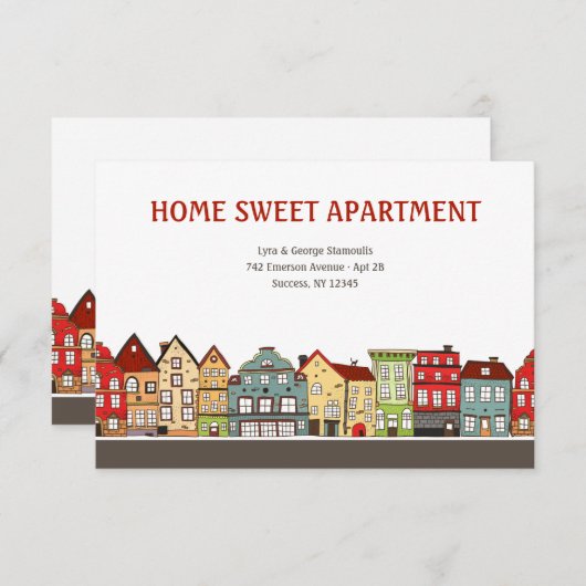 米国の新しい発表のホーム 案内状 (正面/裏面)