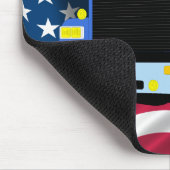 米国の旗およびワシとのトラックの運転手のマウスパッド マウスパッド (コーナー)