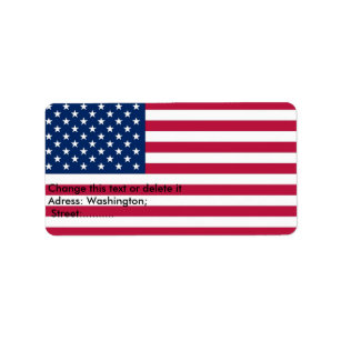 米国の旗が付いているカスタムなラベル ラベル