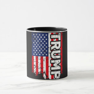 米国の旗が付いているドナルド・トランプのマグ マグカップ