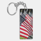 米国の旗が付いている歴史的な軍の墓地 キーホルダー (正面左)