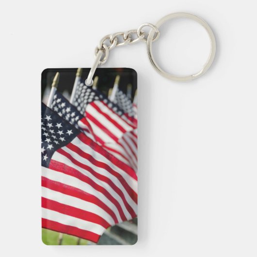 米国の旗が付いている歴史的な軍の墓地 キーホルダー (裏面)