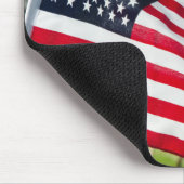 米国の旗が付いている歴史的な軍の墓地 マウスパッド (コーナー)