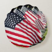 米国の旗が付いている歴史的な軍の墓地 ラウンドクッション (裏面)