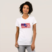 米国の旗のカッコいいのTシャツのデザイン Tシャツ (正面フル)