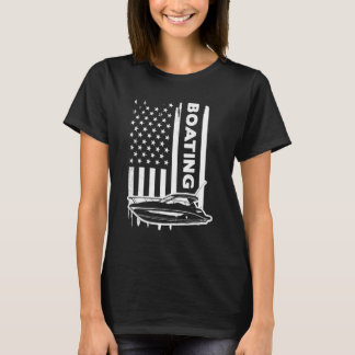 米国の旗のグラフィック概念をボイティング Tシャツ