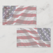 米国の旗のプロフィールカード 名刺 (正面/裏面)