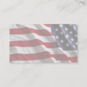 米国の旗のプロフィールカード 名刺 (裏面)