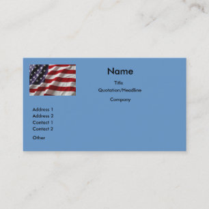 米国の旗のプロフィールカード#6 名刺