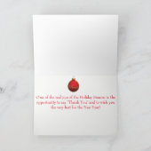 米国の旗のメリークリスマスカード シーズンカード (内部)