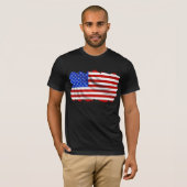 米国の旗のワイシャツ Tシャツ (正面フル)