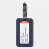 米国の旗のワシ ラゲッジタグ (裏面縦)