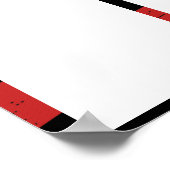 米国の旗の上の学生の月の教室の写真 ポスター (角)