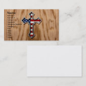 米国の旗の十字 名刺 (正面/裏面)