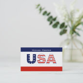 米国の旗の名刺の星は縞で飾ります 名刺 (スタンド正面)