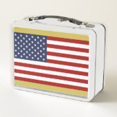 米国の旗の金属のお弁当箱 メタルランチボックス (裏面)