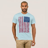 米国の旗の(傷つく)ワイシャツ Tシャツ (正面フル)