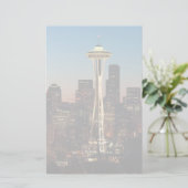 米国の旗は昇る月の間を飛ぶ 便箋 (スタンド正面)