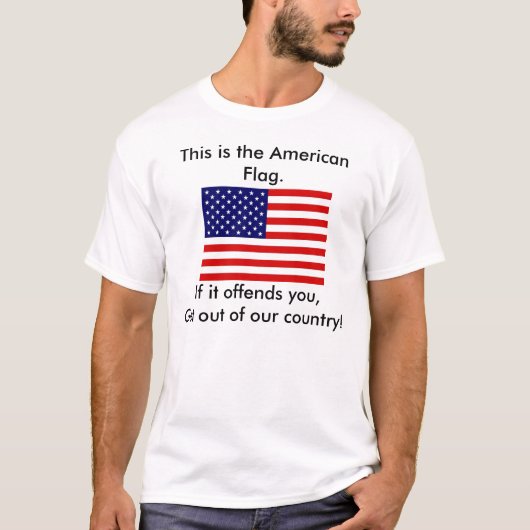 米国の旗は、これ米国旗。、それoffe…です tシャツ (正面)