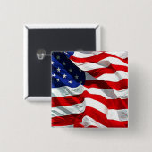 米国の旗ボタンピン 缶バッジ (正面&裏面)