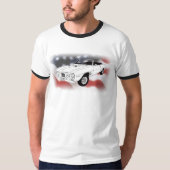 米国の旗上の1969年のPontiac Firebird Tシャツ (正面)