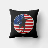 米国の旗米国の女性のサッカーの枕 クッション (裏面)